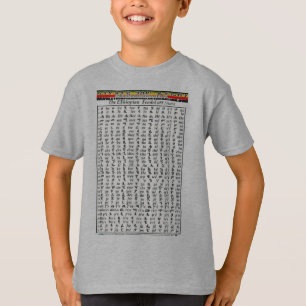 T-shirt Carta etíope do alfabeto do Amharic da federaçã