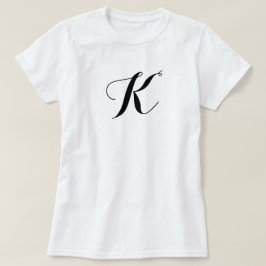T-shirt Carta K, Uniforme do Logotipo K,Na moda Co