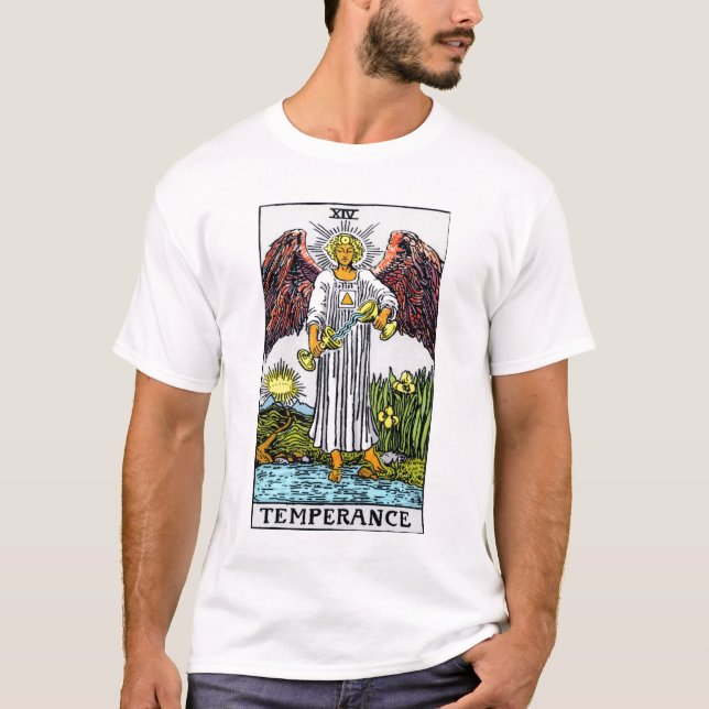T-shirt Cartão de Tarot da moderação (Frente)