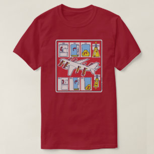 T-shirt Cartão Vermelho de Segurança de Emergência da Comp