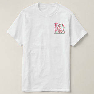 T-shirt Cartas de Amor com Corações por Shirley Taylor