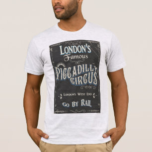 T-shirt Cartaz antigo do Piccadilly Circus Londres