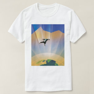 T-shirt Cartaz de Ficção Científica de Viagens Futuras da