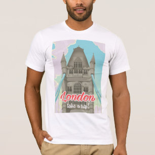 T-shirt Cartaz de viagem da ponte da Torre de Londres