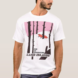T-shirt Cartaz de viagem das Ilhas Åland, Finlândia