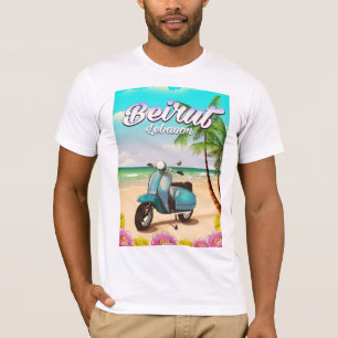 T-shirt Cartaz de viagem de scooter em Beirute Líbano