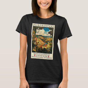 T-shirt Cartaz de Viagem Vintage NC Wyeth, No Velho Kentuc
