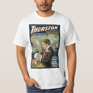 T-shirt Cartaz Mágico Antigo, Thurston, O Grande Mágico