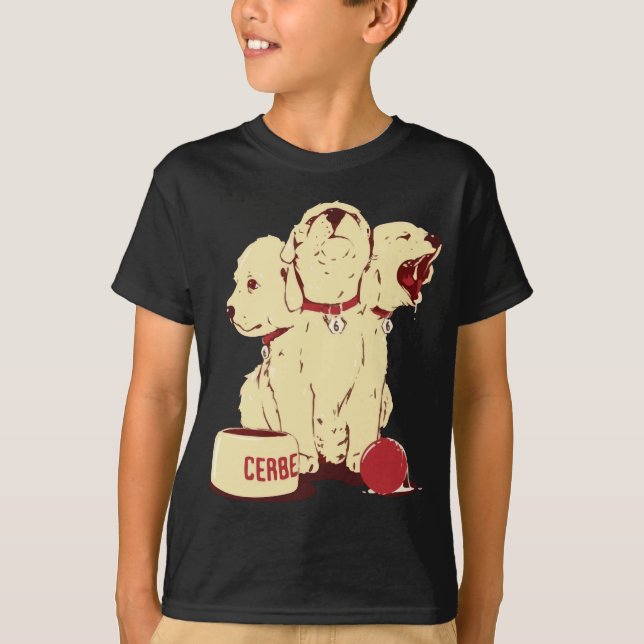 T-shirt Cartoon Cute Cerberus (Frente)