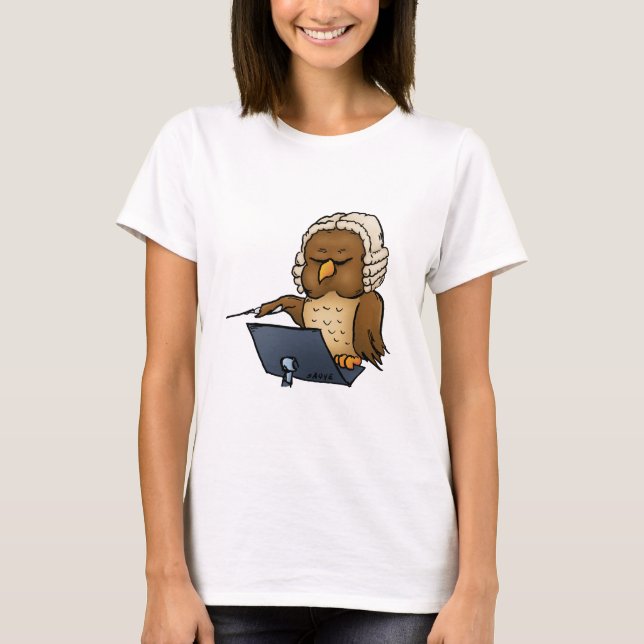 T-shirt Cartoon de Condutor da Coruja Funny (Frente)