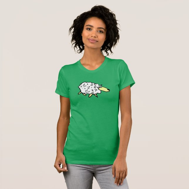 T-shirt Cartoon de Design de ovelha (Frente Completa)