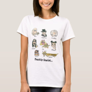 T-shirt Cartoon Engraçado Francamente Scarlet Womens T Shi