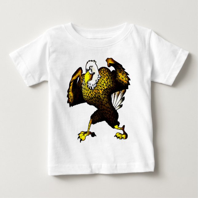 T-shirt Cartoon Fighting Eagle (Frente)