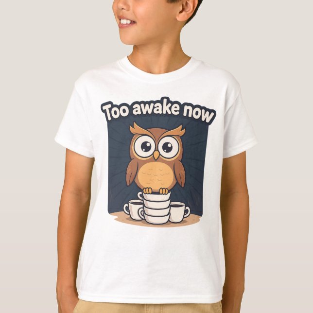 T-Shirt Cartoon Meme da Coruja Noturna (Frente)