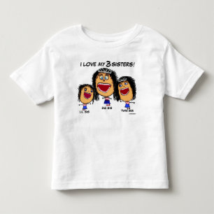 T-shirt Cartoon Minhas Três Irmãs