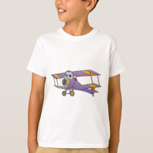 T-shirt Cartoon Púrpura de Avião