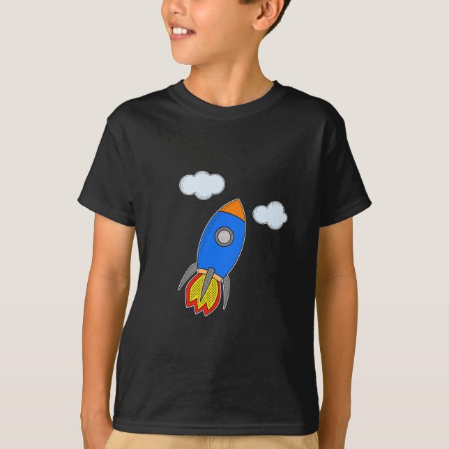 T-shirt Cartoon Rocket (Frente)