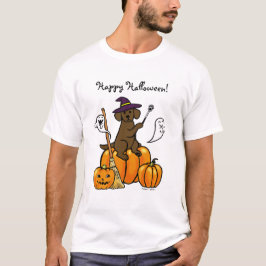 T-shirt Cartum Labrador de Chocolate Halloween 2