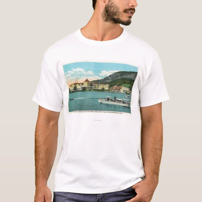 T-shirt Casa, anexo, e yacht club do Mt Kineo (Frente)