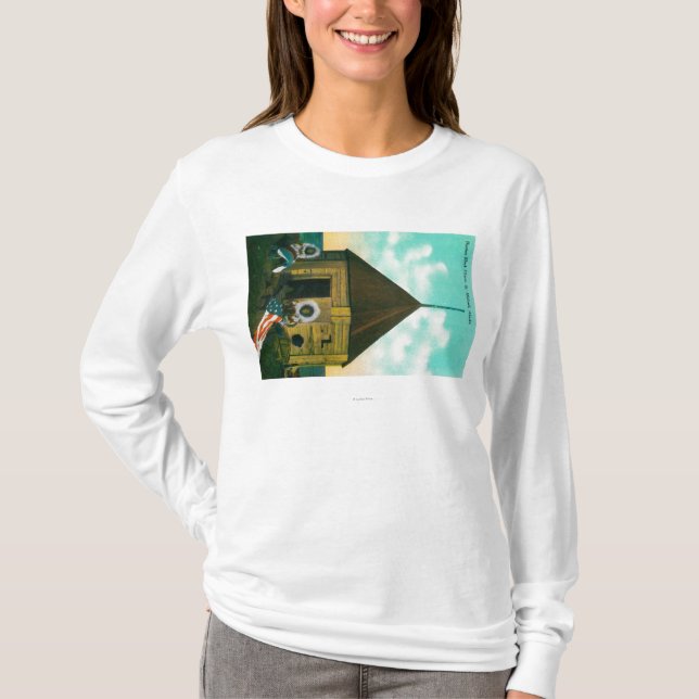 T-shirt Casa de bloco do russo em St Michael, Alaska (Frente)