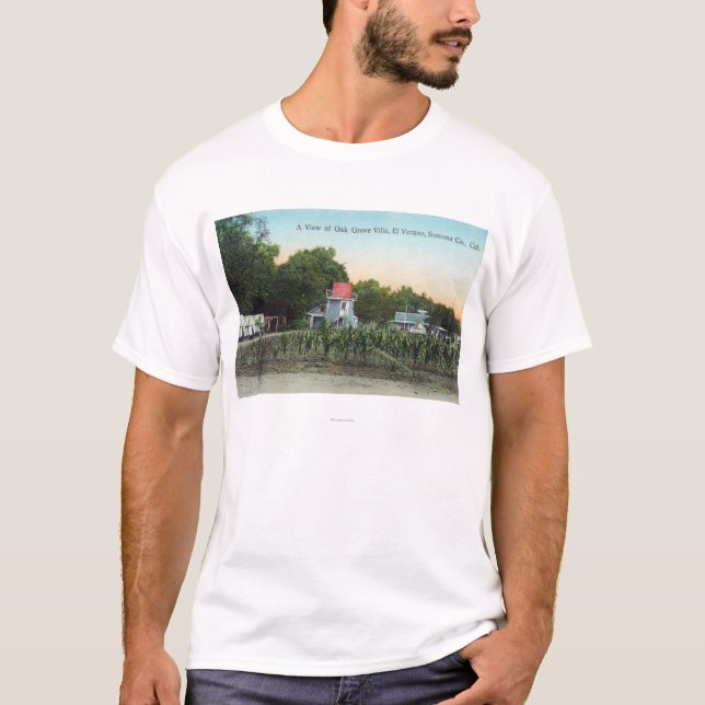 T-shirt Casa de campo SceneEl Verano do bosque do (Frente)