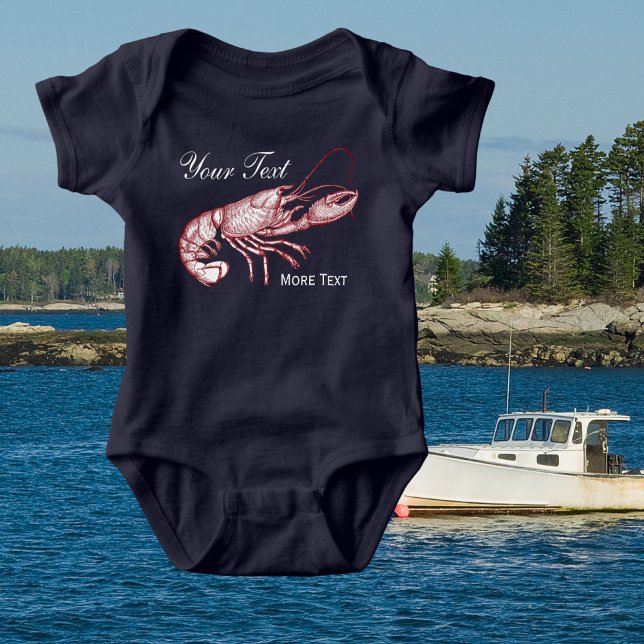 T-shirt Casa de Praia Personalizada da Lagosta Vermelha Ná (Criador carregado)