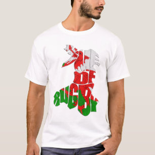 T-shirt Casa de Wales do T do rugby