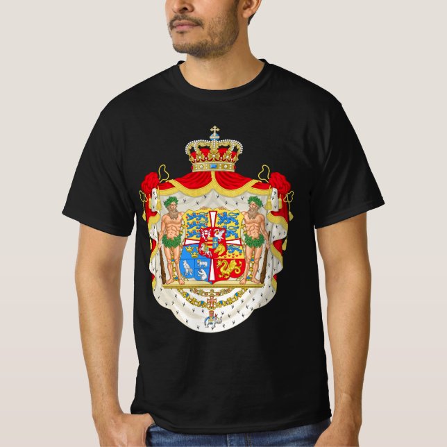T-shirt Casaco de armas da Dinamarca (Frente)