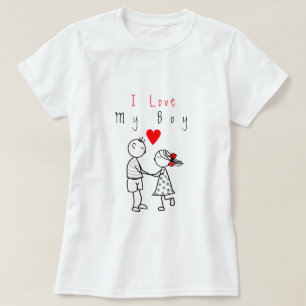 T-Shirt Casal Bonito com Texto - Personalizável