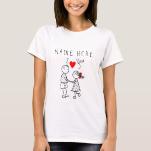 T-Shirt Casal com nome personalizado