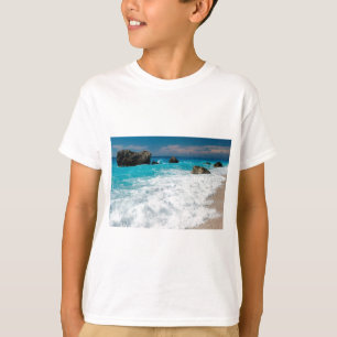 T-shirt Casamento Bela Surf de Água de Praia Aloha Havaian