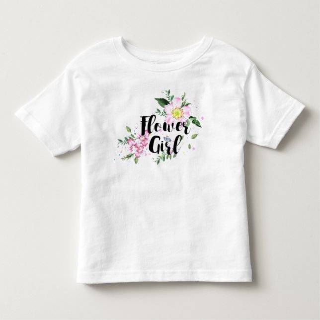 T-shirt Casamento Floral Por Aquarela (Frente)