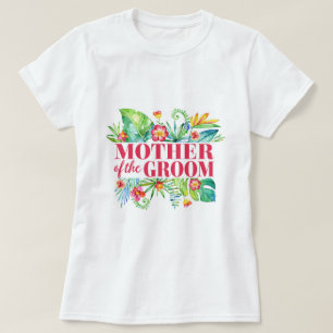 T-shirt Casamento Tropical de Destino da Mãe do Noivo