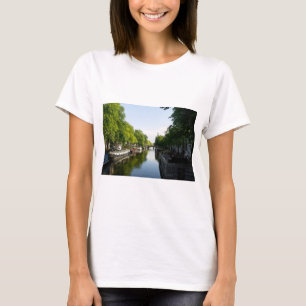 T-shirt Casas flutuantes no canal Prinsengracht Amsterdam
