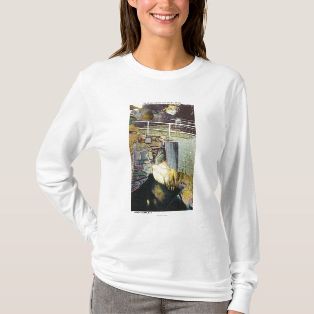 T-shirt Cascata dourada e opinião natural da ponte (Frente)