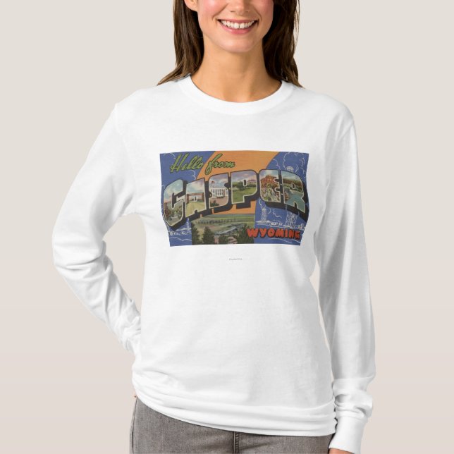 T-shirt Casper, Wyoming - grandes cenas da letra (Frente)