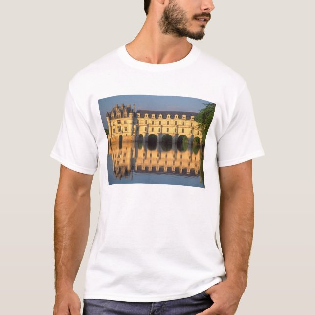 T-shirt Castelo de Chenonceau, Rio Cher, Loir-et-Cher, (Frente)