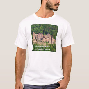 T-shirt Castelo De Heidelberg Em Alemão E Alemão