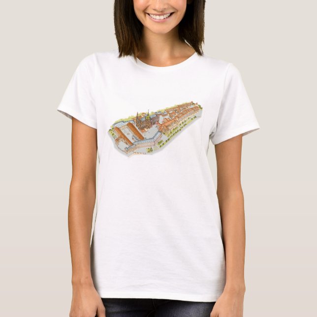 T-shirt Castelo de Praga. República checa de Praga (Frente)