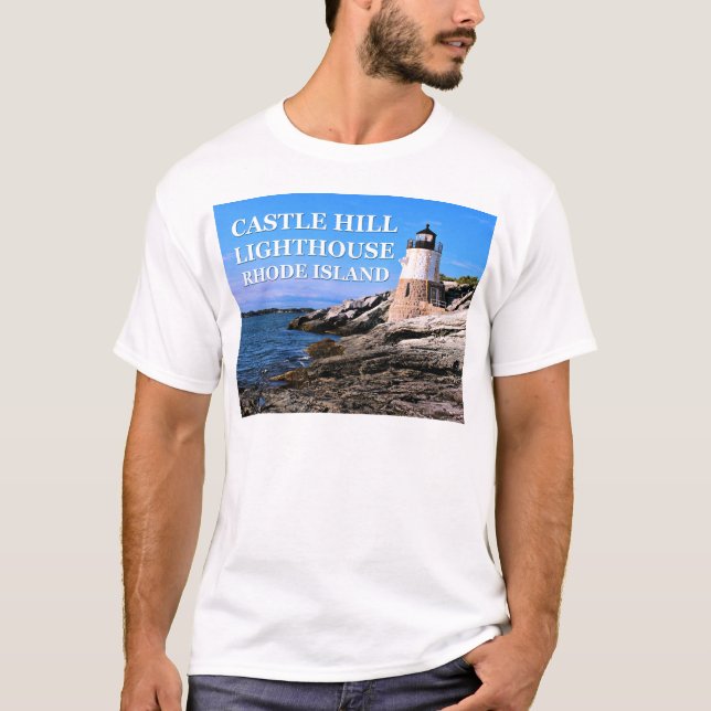 T-shirt Castelo Hill Lighthouse, Rhode Island (Frente)