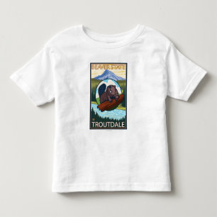 T-shirt Castor & capa do Mt. - Troutdale, Oregon