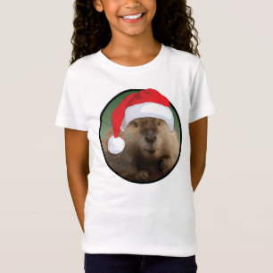 T-shirt Castor de Natal - Camisa-T de malha em malha femin