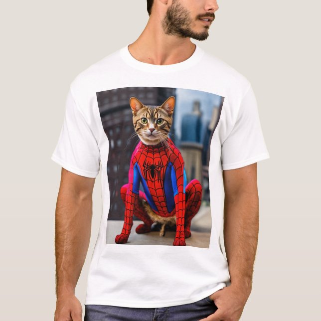 T-Shirt Cat branco Impresso (Frente)