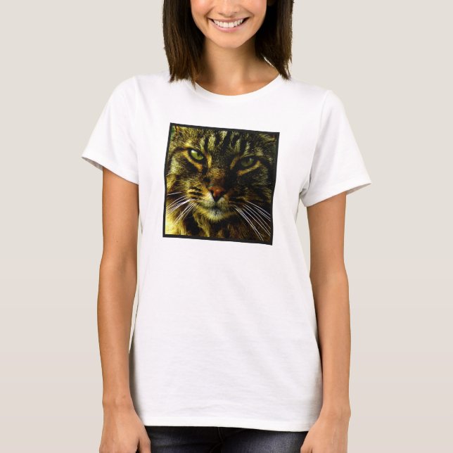 T-shirt Cat Hipnotizando Foto (Frente)