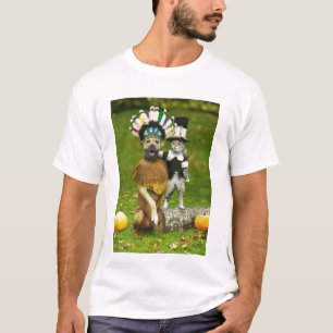 T-SHIRT CAT INDIANO DO CÃO & DO PEREGRINO