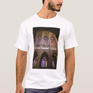 T-shirt Catedral de Leão, janelas de vitral interior