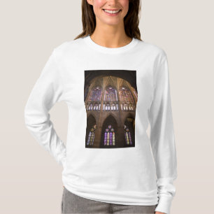 T-shirt Catedral de Leão, janelas de vitral interior