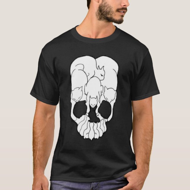 T-shirt Cats Skull (Frente)