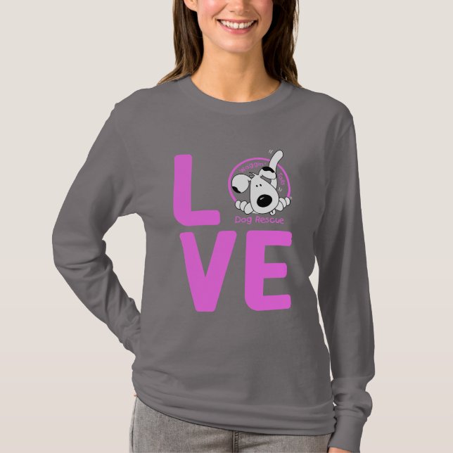 T-shirt Caudas de Waggin do AMOR (Frente)
