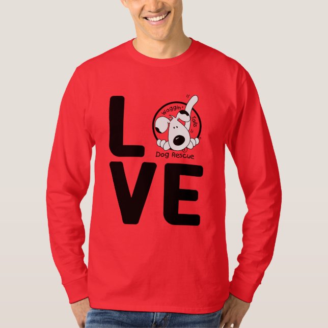 T-shirt Caudas de Waggin do AMOR (Frente)
